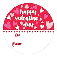 Valentine's Day Tag Stickers for Kids - 40 Labels