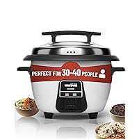 Wantjoin Rice cooker Stainless Rice Cooker & Warmer Commercial Rice cooker for party and family(10L capacity for 4.2L rice,42CUPS) White