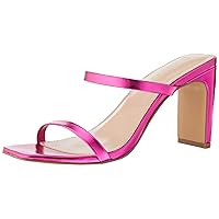 The Drop Women's Avery Square Toe Two Strap High Heeled Sandal