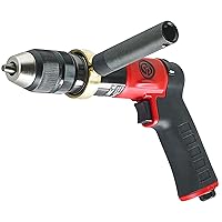 Chicago Pneumatic CP9288C - Air Power Drill, Hand Drill, Power Tools & Home Improvement, 1/2 Inch (13 mm), Keyless Chuck, Pistol Handle, 0.48 HP / 360 W, Stall Torque 16.2 ft. lbf / 22 NM - 600 RPM