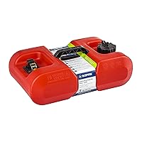 Scepter 10506 Rectangular 3 Gallon Under Seat Portable Marine Fuel Tank With Handle, 19-Inches x 12-Inches x 7-Inches, Red