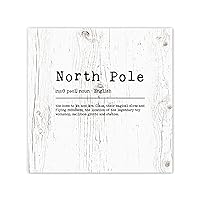 North Pole Noun Definition Canvas Wall Art for Dorm Room Decor Decorative Funny Minimalist Dictionary Canvas Wall Art Quotes for Entrance Living Room Shelf Décor 12x12 Inch