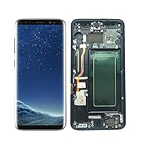 SHOWGOOD for Samsung Galaxy S8 LCD Display G950F G950FD G9500 G950U LCD Display Touch Screen Digitizer Replacement with Frame (S8 Sliver Frame)