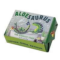 Aloe-saurus Jurassic Soap - Made in the USA, 2oz (56g) Travel Sized Guest Bar Soap