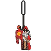 Lego Harry Potter Silicone Luggage Tag for Travel, Suitcase, Backpack, Summer Beach Bag - Dumbledore (53255) Non-Toxic, Odorless, writable Surface on Back for ID Identification. Measures Approx. 7