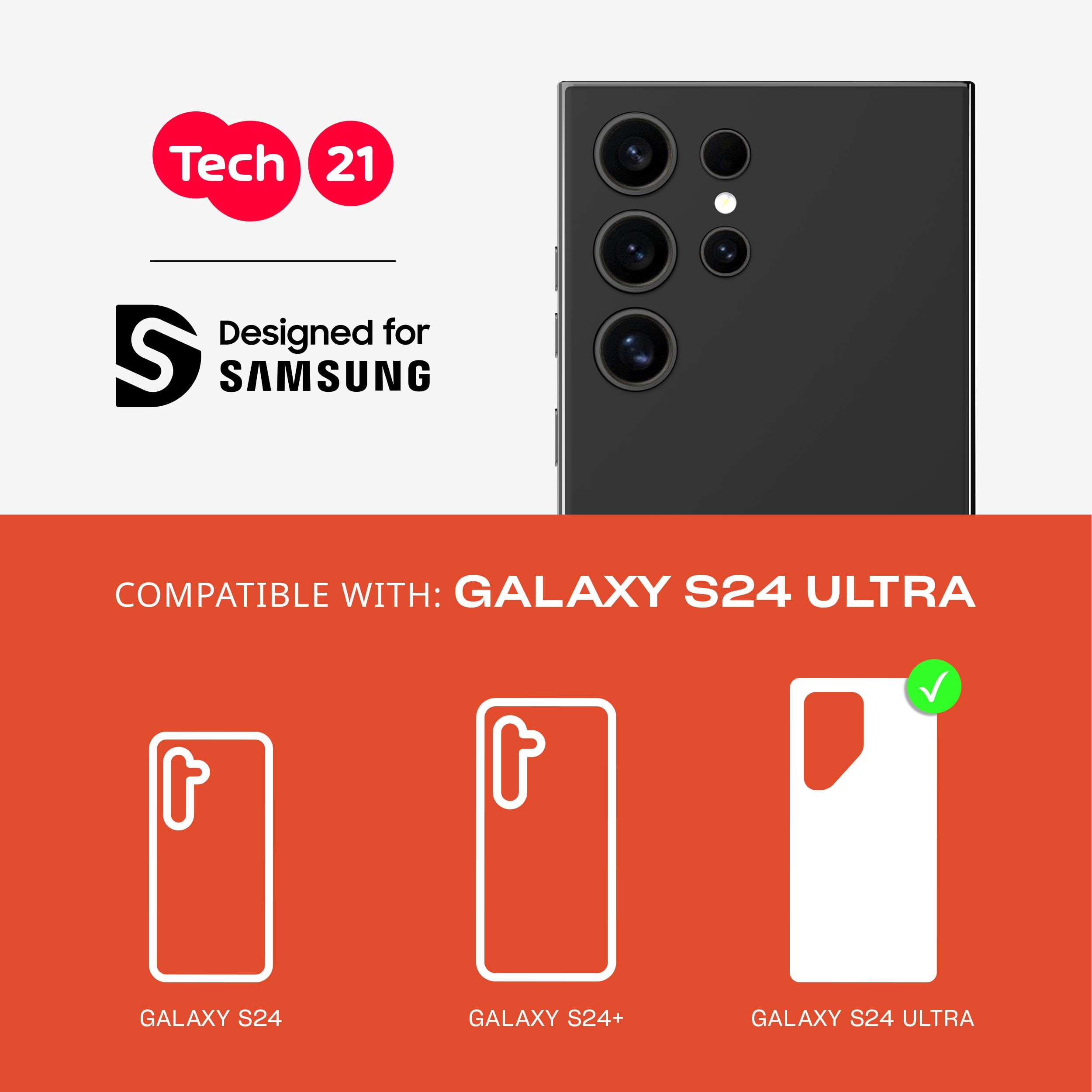 Tech21 Evo Check for Samsung S24 Ultra - Smokey/Black