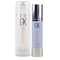 Global Keratin GKhair Cashmere Hair Smoothing Cream (50ml/ 1.69 fl. oz) | Leave in Conditioner Cream 130ml For Detangling Smoothing Strengthening