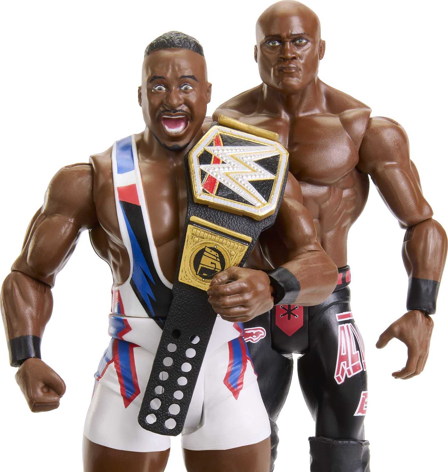 Mattel WWE Big E Vs Bobby Lashley Championship Showdown Action Figure 2-Pack with WWE Championship, 6-Inch