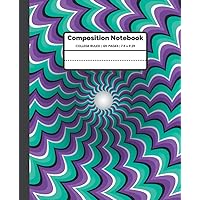 Composition Notebook: Green and Purple Zigzag Rotating Optical Illusion, College Ruled, 120 pages | Perfect for Kids, Teens, Adults, Students, and Teachers Composition Notebook: Green and Purple Zigzag Rotating Optical Illusion, College Ruled, 120 pages | Perfect for Kids, Teens, Adults, Students, and Teachers Paperback