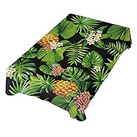 ALAZA Pineapple Tropical Palm Leaf Flower Table Cloth Rectangle 60 x 90 Inch Tablecloth Anti Wrinkle Table Cover for Dining Kitchen Parties