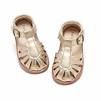 Felix & Flora Toddler Girls Sandals Soft Rubber Princess Flat Shoes Summer Flower Girl Shoes