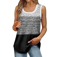 Womens Tank Tops U Neck Flowy Basic Cute Tank Tops Graphic Casual Loose Workout Dressy Tank Tops