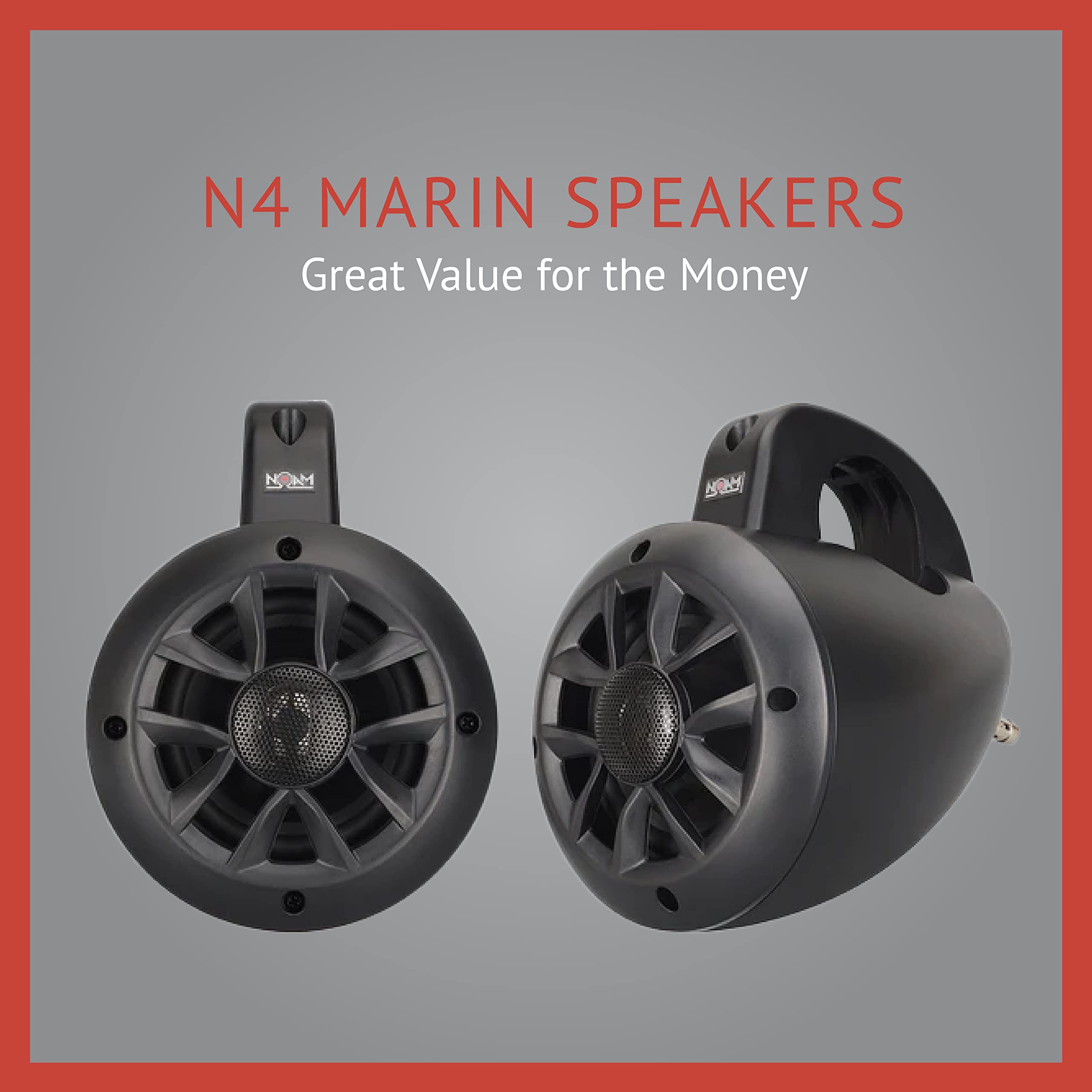 NOAM NUTV4 - Marine Bluetooth ATV/Golf Cart/UTV Speakers Stereo System
