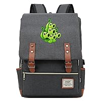 Plants vs. Zombies Game Vintage Rucksack 15.6-inch Laptop Backpack Business Bag with USB Charging Port Grey / 4