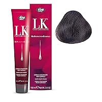 Lisap LK Oil Protection Complex Hair Color Cream, 100 ml./3.38 fl.oz. (4/0 - Medium Brown)