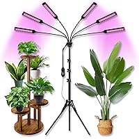 Grow Lights for Indoor Plants, Full Spectrum led Grow Light with Stand, Auto On/Off Timing 3/6/9/12/15/18H & 11 Brightness Levels, LED Grow Lights for Seed Starting (6 Arms)
