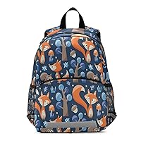 ALAZA Foxes Squirrels Trees Casual Backpack Travel Daypack Bookbag Chest Strap