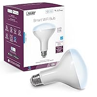 Smart BR30 Wifi Bulb, 5000K Daylight, 2.4GHz WIFI, No Hub Needed, Works with Alexa and Google Home Assistant, App Control, Dimmable, 65W Equivalent, Flood Light Smart Bulb, BR30/950CA/AG
