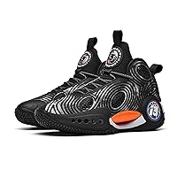 Mens Night Shining High Top Lace Up Basketball Shoes Mesh Sports Shoes High Elasticity Running Shoes Comfortable And Breathable Street Walking Shoes Anti Slip And Wear Resistant Outdoor Hiking Shoes