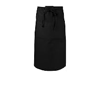 RITZ Food Service CL2PWABK-1 2-Pocket Bar Bistro Waist Apron, Black