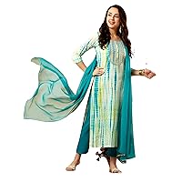 Beautiful Rayon Dress With Tie Dye Print And Embroidery Work Kurta With Pant and Soft Dupatta Set