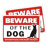 Beware of Dog Sign, 2 Pack 10