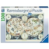 Ravensburger 16003 Map of The World 1500 Piece Puzzle for Adults - Every Piece is Unique, Softclick Technology Means Pieces Fit Together Perfectly