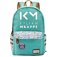 Mbappe Large Capacity Knapsack Durable Bookbag Wear-Resistant Graphic Rucksack for Teens