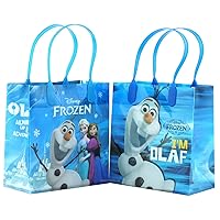 Disney Frozen I am Olaf Premium Quality Party Favor Reusable Goodie Small Gift Bags 12 (12 Bags)