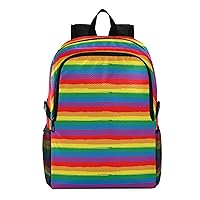 ALAZA Rainbow Striped Lightweight Packable Foldable Travel Backpack