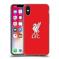 Head Case Designs Officially Licensed Liverpool Football Club White Logo in Red Liver Bird Soft Gel Case Compatible with Apple iPhone X/iPhone Xs