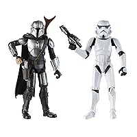 STAR WARS Galaxy of Adventures The Mandalorian 5-Inch-Scale Figure 2 Pack with Fun Blaster Accessories, Toys for Kids Ages 4 and Up (Amazon Exclusive)