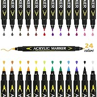 Betem 60 Colors Dual Tip Acrylic Paint Pens Markers, Premium