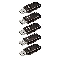PNY 32GB Attaché 4 USB 2.0 Flash Drive 5-Pack,Black