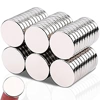MIN CI 60Pcs Neodymium Magnet, 18mm x 3mm Super Strong Rare Earth Magnets Heavy Duty, Small Round Magnets Neodymium Disc for DIY Crafts Fridge Whiteboard Scientific Models(Without Adhesive Backing)