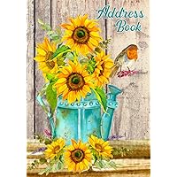 Address Book: Large Print Floral Address and Phone Number Logbook with Alphabetical Tabs for Seniors: Log book to Record Addresses, Phone Numbers, Emails, Birthdays and Notes
