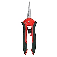 Tools FS 4120 Hydroponic Micro Garden Snip for Herb, Plant, Flower Cutting & Harvesting Small Tip Hand Pruning Shears, Trimming Scissors, 6-Inch, Red