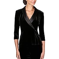 Alex Evenings Women's Velvet Blouse Top (Multiple Styles Petite and Regular Sizes)