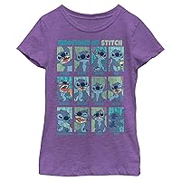 Disney Lilo Stitch Emotion Girl's Heather Crew Tee