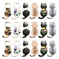 LiQunSweet 30 Pcs 6 Styles Animal Cute Mini Cat Charms for DIY Bracelet Necklace Earring Keychain Craft Supplies