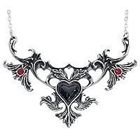 Alchemy Gothic England - Rococo Mon Amour de Soubise Black Heart Necklace