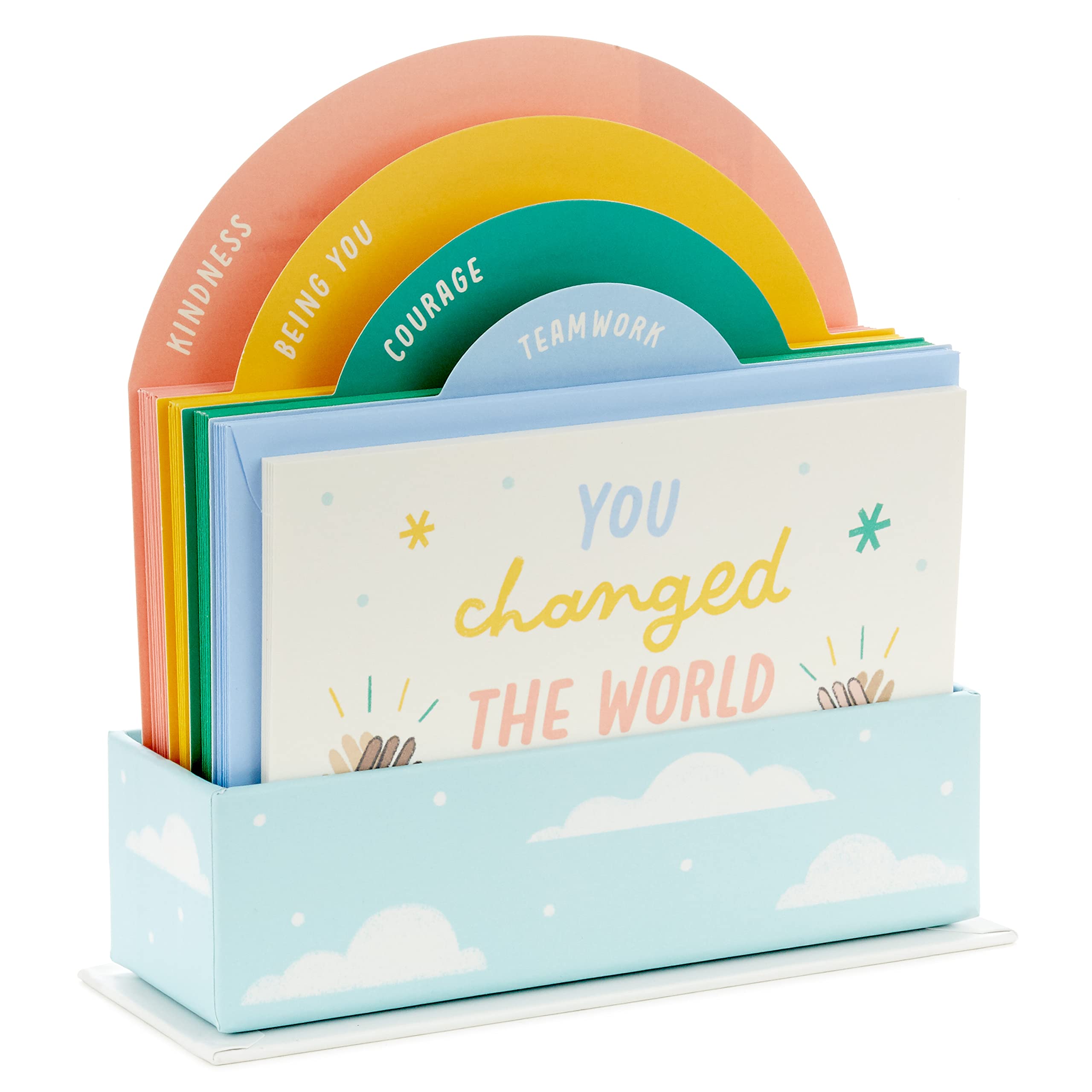 Hallmark Little World Changers Kids Blank Cards Assortment with Organizer (24 Encouragement Cards and Envelopes)