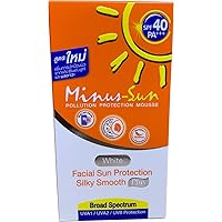 Minus (Sol) Sun White, SPF40 PA+++ Dermatologically Tested, Double Protection UVA/UVB Water Proof, 30g-New Package