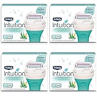 Schick Intuition Pure Nourishment Womens Razor Refills with Coconut Milk and Almond Oil, 3 Count (Pack of 4)