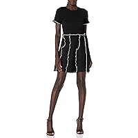 Parker Women's Lenny Sleeve Fit to Flare Knit Short Dress
