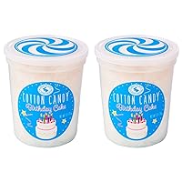 Birthday Cake Gourmet Flavored Cotton Candy (2 Pack) – Unique Idea for Holidays, Birthdays, Gag Gifts, Party Favors