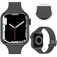 ORIbox Compatible with Watch Bands 41mm 40mm 38mm,Metal Stainless Steel Band,Business Thin Wristband for iWatch Series SE 8 7 6 5 4 3 2 1 for Women Men