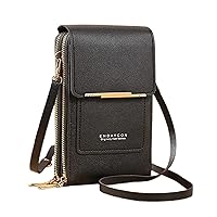 Women's Foreign Trade Multifunctional Single Shoulder Touchscreen Phone Wallet PU Leather Crossbody Bag 2023