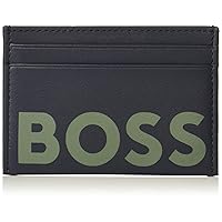 BOSS Men's Bold Logo Soft Matte Leather Card Case