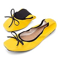 Women's Flats Shoes Square Toe Comfortable Slip On Flats for Girls